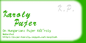 karoly pujer business card